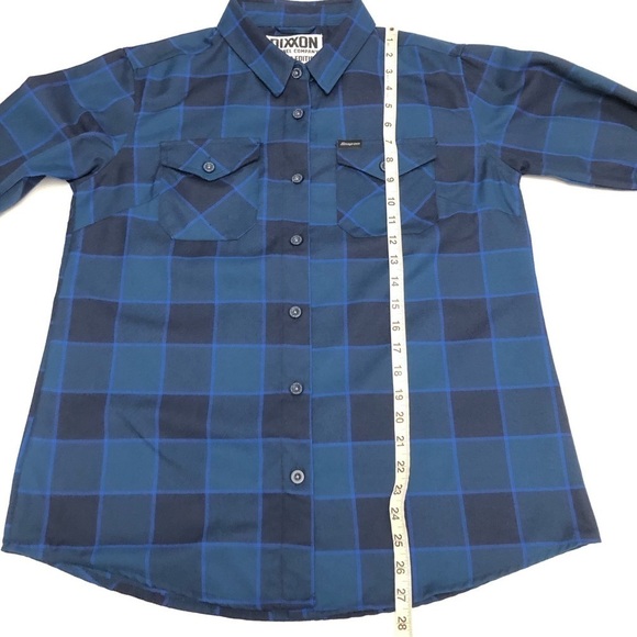 Dixxon Flannel Company Blue & Black Checker Button Down Long Sleeve Womens Large - Picture 8 of 9